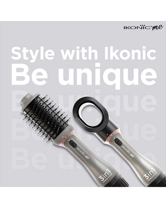 Ikonic Me 3-in-1 Express Multi-Style Hair Styler for Quick Dry & Straightening - Purple