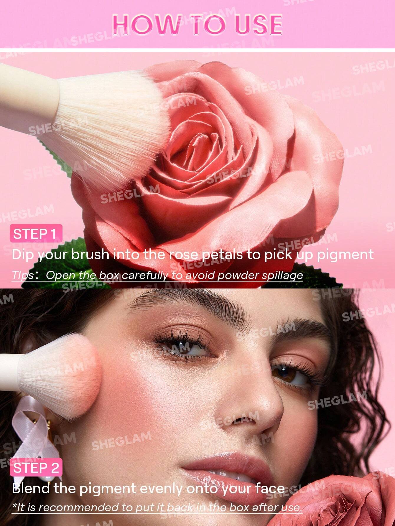 SHEGLAM PINK RIBBION ROSE BLUSH
