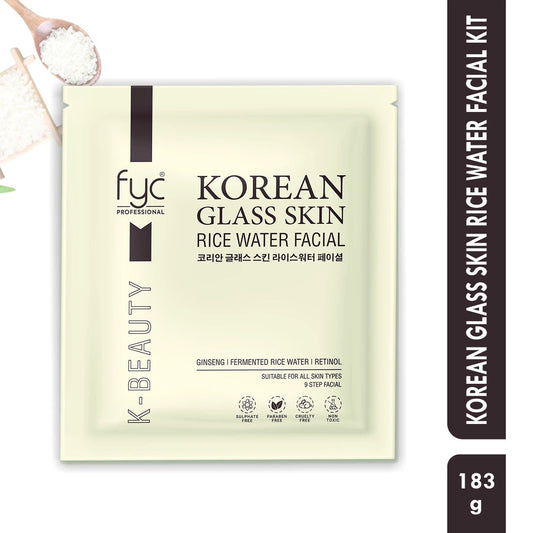 fyc pro Korean Glass Skin Rice Water Facial Kit 9 Steps