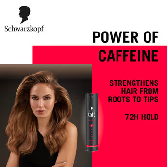Schwarzkopf TAFT Power Hair Spray With Caffeine Formula For Strengthening Hold 5, Upto 72 Hrs (250 ml)